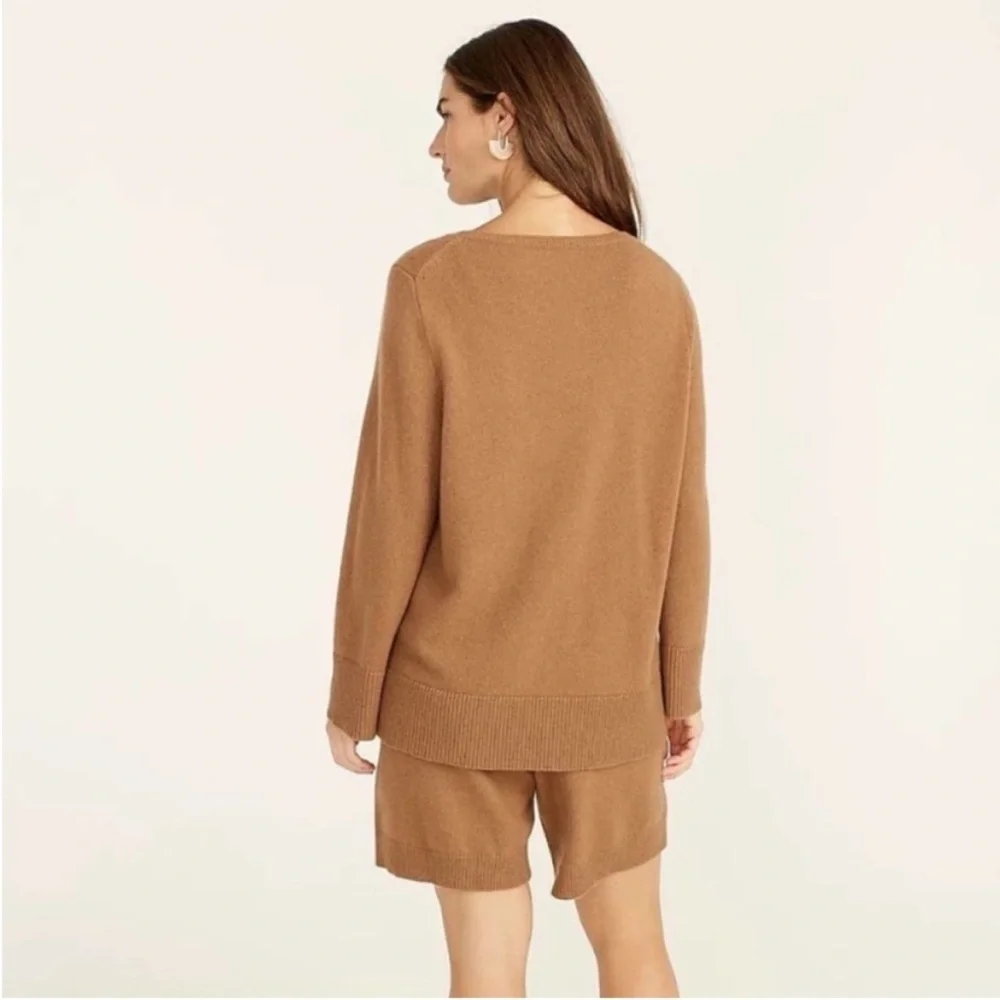 BOGO! J. Crew Wool Cashmere Oversized Crewneck Tunic Sweater Camel XS